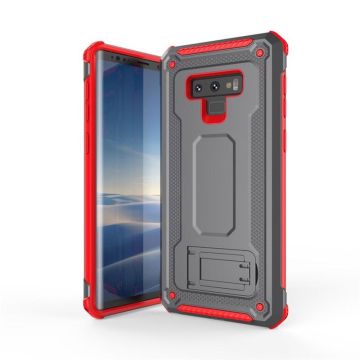 Ntech Samsung Galaxy A6 2018 Armor hoesje met Kickstand Grijs & Rood