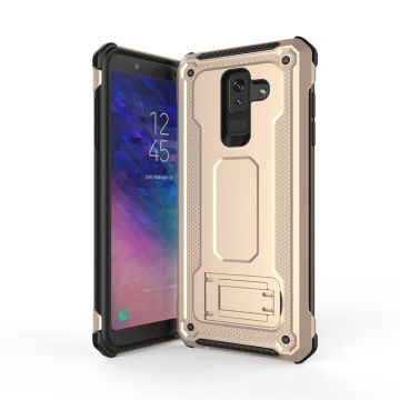 Ntech Samsung Galaxy A6 2018 Armor hoesje met Kickstand - Goud