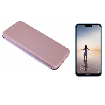 Ntech Huawei P30 Lite Luxe Rose Goud TPU / Kunststof Flip Cover met Magneetsluiting