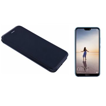 Ntech Huawei P30 Lite Luxe Zwart TPU / Kunststof Flip Cover met Magneetsluiting