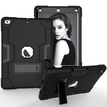 Ntech Hoesje - Apple iPad 9.7 (2017 / 2018) Built in Kickstand Armor - Zwart