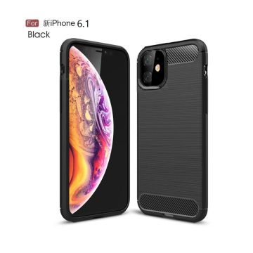 Ntech hoesje Hoesje Brushed TPU - Geschikt voor iPhone 11 - Matt Zwart