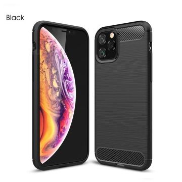Ntech hoesje Hoesje Brushed TPU - Geschikt voor iPhone 11 Pro Max - Matt Zwart