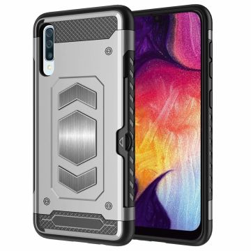 Ntech Luxe Armor Hoesje - Samsung Galaxy A50 - Zilver