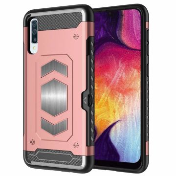 Ntech Luxe Armor Hoesje - Samsung Galaxy A50 - Rose Goud