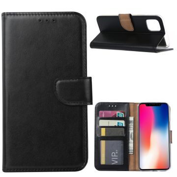 Ntech hoesje Geschikt voor iPhone 11 Pro Portemonnee / Booktype hoesje - Zwart
