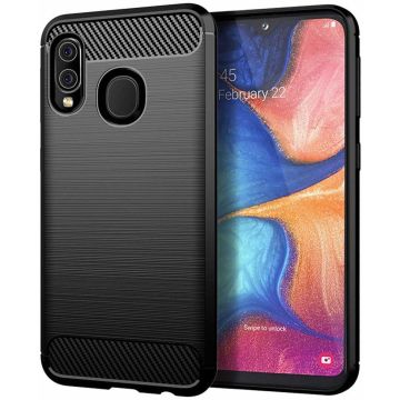 Samsung Galaxy A20e Hoesje Brushed TPU - Matt Zwart