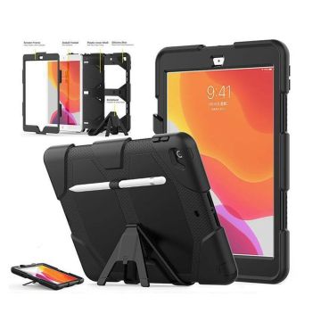 Apple iPad 2019 / 2020 10.2" Extreme Armor hoes met Pencil Houder - Zwart