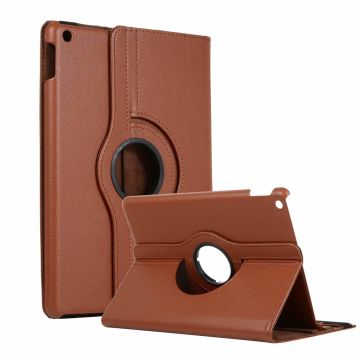 Hoes geschikt voor iPad 2021 / 2020 / 2019 (9e/8e/7e Generatie / 10.2 inch) 10.2" 360° draaibare Hoes - Bruin