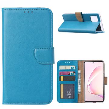 Samsung Galaxy Note 10 Lite Hoesje met Pasjeshouder - Turquoise