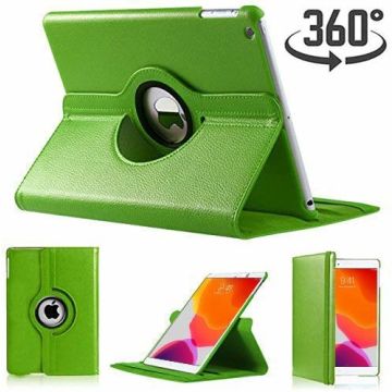 Hoes geschikt voor iPad 2021 / 2020 / 2019 (9e/8e/7e Generatie / 10.2 inch) draaibare Hoes met stylus pen - Groen