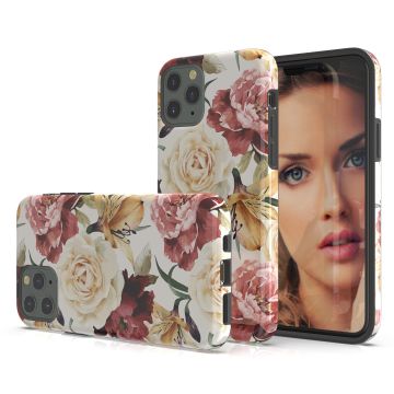 Hoesje Geschikt voor iPhone 11 Bloemen Design Back Cover Hoesje - Multi kleur