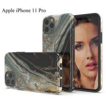 Hoesje Geschikt voor iPhone 11 Pro Marmor Jewel Design Back Cover Hoesje - Multi kleur