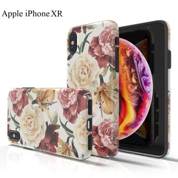 Hoesje Geschikt voor iPhone XR Bloemen Design Back Cover Hoesje - Multi kleur