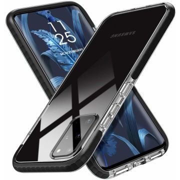 Samsung Galaxy S20 Plus Anti Shock Hoesje - Zwart & Transparant