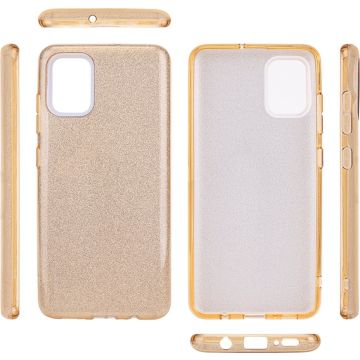 Samsung Galaxy A51 Glitter TPU Back Hoesje - Goud