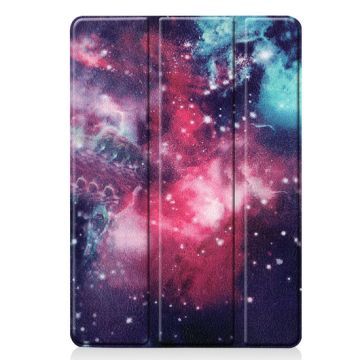Hoes geschikt voor Apple iPad 10.2 inch 2019 / 2020 hoes Smart Tri-Fold Hoesje - Galaxy Print