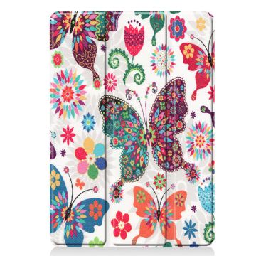 Hoes geschikt voor Apple iPad 10.2 inch 2019 / 2020 hoes Smart Tri-Fold Hoesje - Vlinder Print