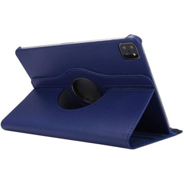 Hoes geschikt voor Apple iPad Pro 11 inch (2020) - 360° draaibaar Hoes - Donkerblauw