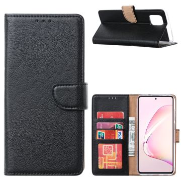 Samsung Galaxy A41 Portemonnee Hoesje - Zwart