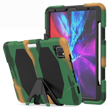 Hoes geschikt voor Apple iPad 11 Pro 2020 Extreme Armor hoes met Pencil Houder - Camouflage Groen