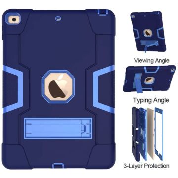 AppleiPad 10.2 inch 2019 / 2020 hoes Kickstand Armor hoes Donker Blauw