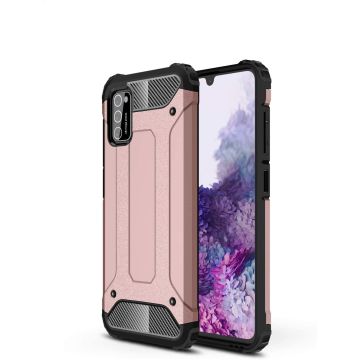 Samsung Galaxy A41 Hybrid Armor Hoesje - Rose Goud