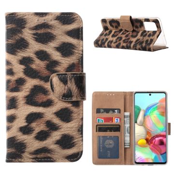 Samsung Galaxy A41 Portemonnee / Boek Hoesje - Luipaard