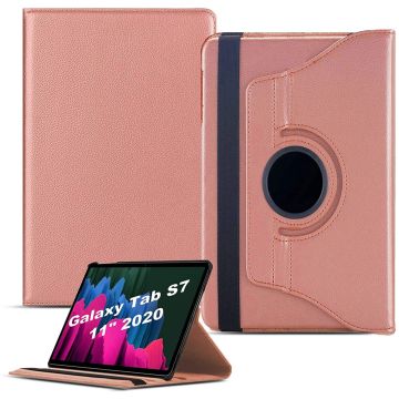 Samsung Galaxy Tab S7 2020 (SM-T870 T875) 360° Draaibare Hoes Rose Goud