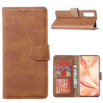 Oppo Reno 4 Lite / A73 / F17 Pro Hoesje met Pasjeshouder booktype case / wallet cover Bruin