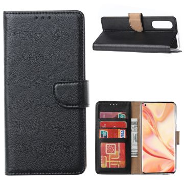 Oppo Reno 4 Lite / A73 / F17 Pro Hoesje met Pasjeshouder booktype case / wallet cover Zwart