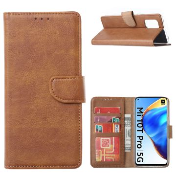 Xiaomi Mi 10T / Mi 10T Pro 5G Hoesje met Pasjeshouder portemonnee cover / bookcase - Bruin