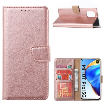 Xiaomi Mi 10T / Mi 10T Pro 5G Hoesje met Pasjeshouder portemonnee cover / bookcase - Rose Goud