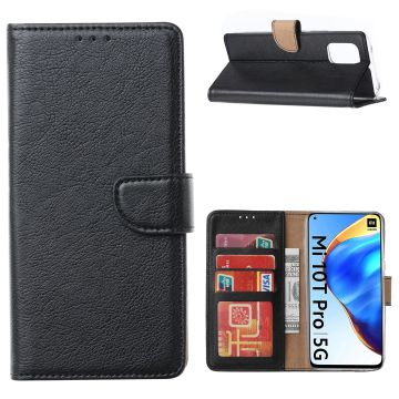 Xiaomi Mi 10T / Mi 10T Pro 5G Hoesje met Pasjeshouder portemonnee cover / bookcase - Zwart