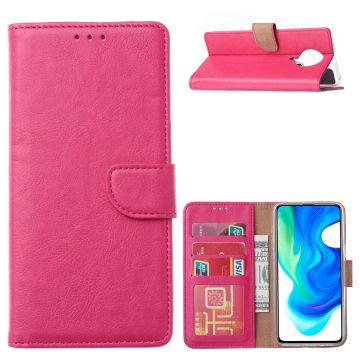 Xiaomi Poco X3 Hoesje met stand portemonnee book case Pasjeshouder wallet - Pink