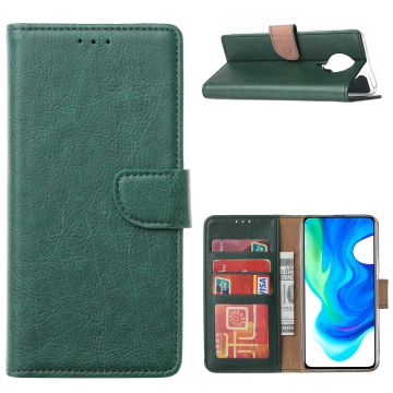 Xiaomi Poco X3 Hoesje met stand portemonnee book case Pasjeshouder wallet - Groen