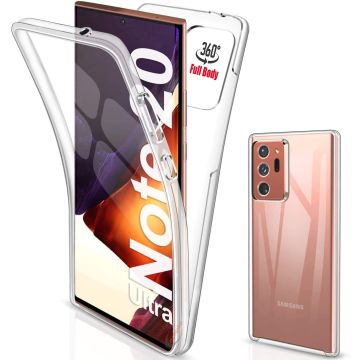 Samsung Galaxy Note 20 Ultra 360° TPU 2 in 1 Case Hoesje Transparant