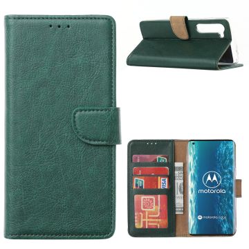 Motorola Moto Edge 5G Hoesje met Pasjeshouder - Groen