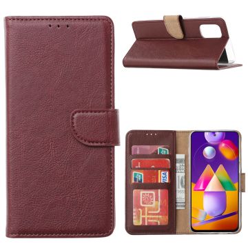 Samsung Galaxy A42 5G hoesje bookcase Bordeaux - Galaxy A42 wallet case portemonnee hoes cover