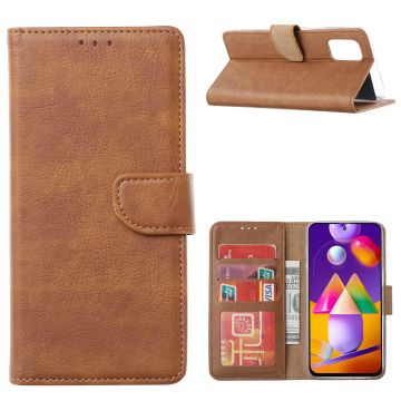Samsung Galaxy A42 5G hoesje bookcase Bruin - Galaxy A42 wallet case portemonnee hoes cover