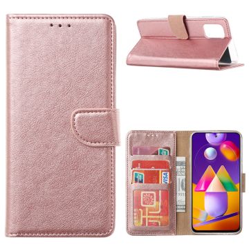 Samsung Galaxy A42 5G hoesje bookcase Rose Goud - Galaxy A42 wallet case portemonnee hoes cover