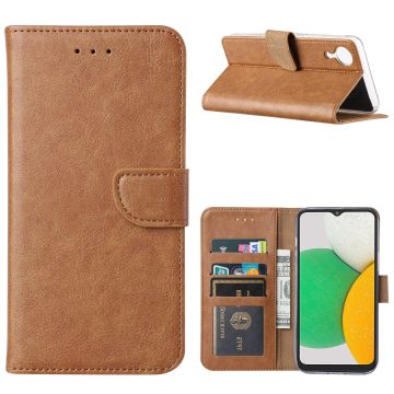 Samsung Galaxy A03 Core Hoesje Bruin – Samsung A03 Core hoesje – Samsung A03 Core case – A03 Core Bookcase - Ntech