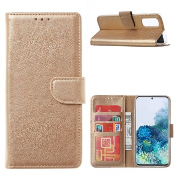 Samsung S20 FE 2022 Hoesje - Samsung Galaxy S20 FE 2022 Bookcase / Wallet case - Goud