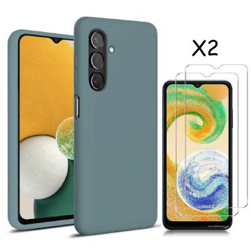 Samsung Galaxy A04S / A13 5G Hoesje silicone Liquid Nano soft back cover Met 2x Screenprotector – Mint Groen