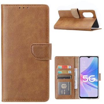 Hoesje Geschikt Voor Samsung Galaxy M33 Hoesje met Pasjeshouder - Bookcase – Bruin