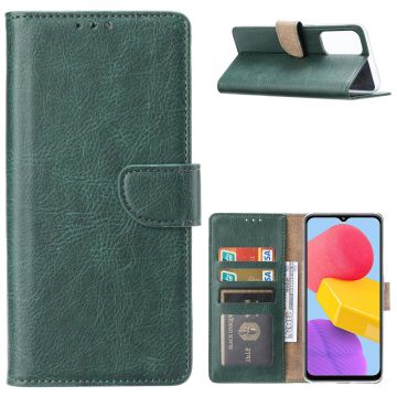 Hoesje Geschikt Voor Samsung Galaxy M13 Hoesje met Pasjeshouder - Bookcase – Groen