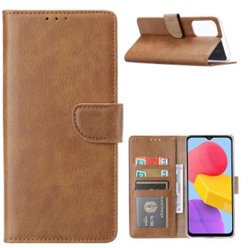 Hoesje Geschikt Voor Samsung Galaxy M13 Hoesje met Pasjeshouder - Bookcase – Bruin