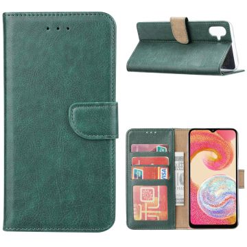 Hoesje Geschikt Voor Samsung Galaxy A04e Hoesje met Pasjeshouder – Bookcase – Groen