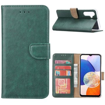 Hoesje Geschikt Voor Samsung Galaxy A14 5G/4G Hoesje met Pasjeshouder – bookcase Portemonnee – Groen