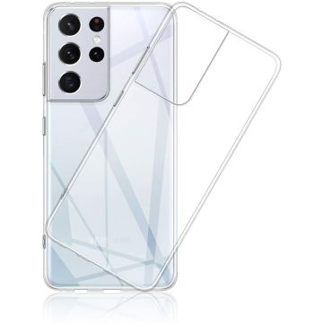 Samsung Galaxy S21 Ultra hoesje - Samsung S21 Ultra transparant siliconen cover - Galaxy S21 Ultra ultra dunne Backcover case